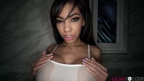Big Titty Latina Gia Milana Sucks Big Dick for His Cum