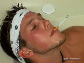 Christian Taylor Smoking in the Tub