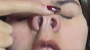 PIG NOSE SNEEZING SEXY WITH TOOTHPICKS