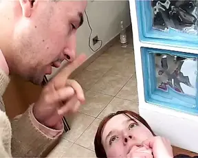 Dirty husband makes his slutty wife fuck a friend