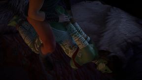 Pounding a Tribal Orc Woman Only to Cum on Her Tits
