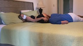 Ainsley Face Farting in Black Booty Shorts 2
