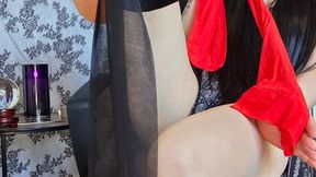 Nylons, red or black?