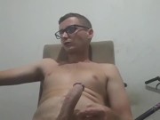 gifted with the big cock loves to masturbate