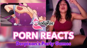 DERPIXON PARTY GAMES HENTAI REVIEW REACTION RATING - ExotiqFox Solo Gooner Girl Masturbation