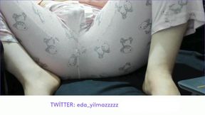 MASTURBATE WITH PAJAMA- RUBBING PUSSY WITH PAJAMA