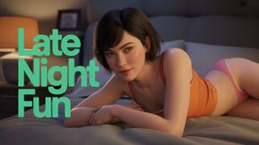 Having fun alone at home