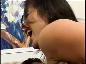 Slutty brunette gets her tight ass fucked hard