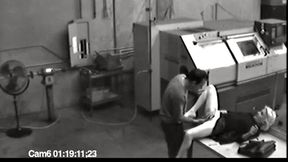 MILF blonde masturbates at work then jerks cock