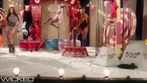 Angela White, Jessica Drake And Abella Danger In Lesbian Circus Orgy W