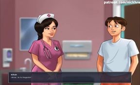 Summertime saga part 140 - juicy blowjob from nurse ( Spanish sub )