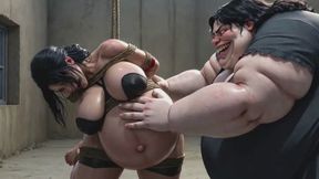 Huge BBW Dominatrix Fucking Pregnant Tied Girl - Dripping Wet Pussy