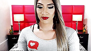 Latina Tranny Babe Masturbating Big Cock On Cam : Part 2