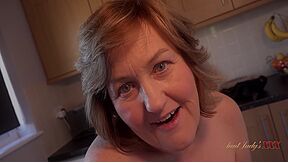 Your 58yo Curvy Mature Housewife Mrs. Kugar Sucks Your Cock In The Laundry Room (pov)