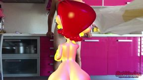 Dexters stepmom sucks cock in the kitchen