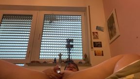 Stepdaddy tells me to do it with the glass dildo