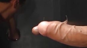 Latino jock blows cocks through glory holes and offers behind