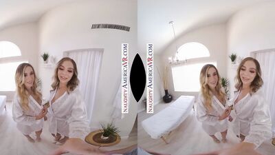 It's your first time at the massage parlor with hot blondes Aiden Ashley & Tiffany Watson