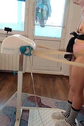 Amateur Wife Massages Herself with Vibrator. Latina Hairy Pussy, Big Tits, Big Ass.