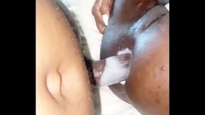 Raw dick beating up some black tranny pussy