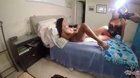 nyssa nevers takes her toes inside maxine x s sweet asian pussy!