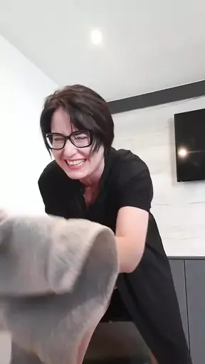 Julie squirts naked in bucket at workplace