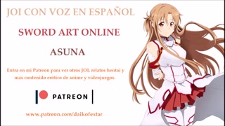 Audio-JOI hentai, Asuna de SAO. Spanish voice, masturbation instructions.