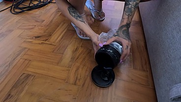Bastidores do porno com uma gata