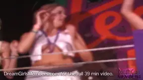 College Girls Bare Big Tits For Hot Wet T-Shirt Competition Thrills