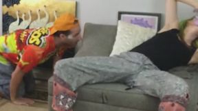 Secretly Smelling Woman in Slow Motion