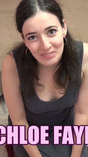 Brunette housewife Chloe Faye's giving head to a geek