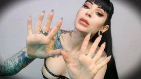 Crystal flip off - Manicure, Nails, brat