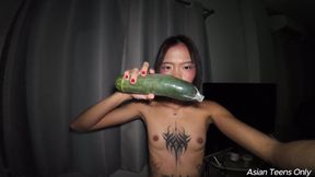 First Time Madness - Dick and Cucumber at the Same Time Destroying All My Holes