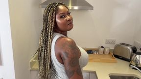 POV Ebony Kitchen Fuck Ebony Xeinna Rose MrRizzPOV - Black on Black Sex