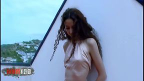 Safia: Pretty Teen Arab Brunette Safia Removing Clothes