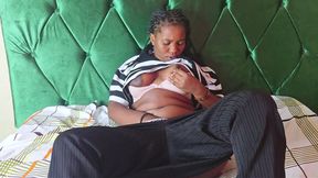 ebony has too big pussy fingering too much to cum