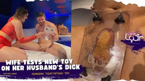 Wife Tests New Toy on Her Husband's Dick! (SUB ENG 1080p) FEMDOM TIGHT FETISH TOYS