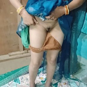 Desi Girl New Saari Pahanti Hui