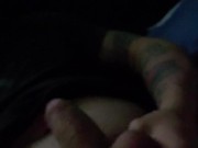 Playing with soft Cock