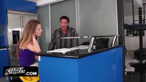 Stunning Teen Brunette Wants Stepbro's Meaty Cock in Taboo Cowgirl Tease