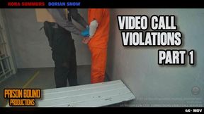 Video Call Infractions Part 1 -POV: a prison inmate calls her boyfriend on a video call and tells him about what it's like to be locked up all day, shares her kinky fantasies, and exposes herself on the call -4K -MOV