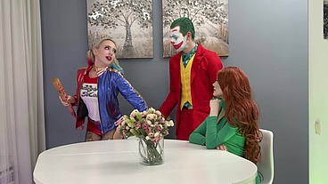 Joker dirty anal fucked Harley Queen and Poison Ivy FLX025