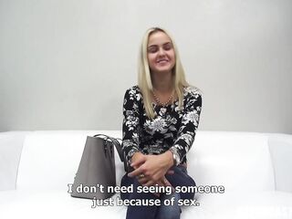 Czech blond, Veronika is groaning from joy during the time that getting screwed during a porn movie scene casting