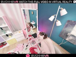 Busty sexually excited gal Rebecca Nikson banged her lover,in VR.