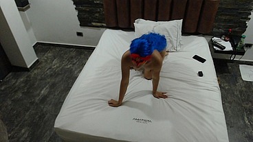 Modelo webcam colombiana en su primer casting