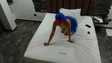 Modelo webcam colombiana en su primer casting