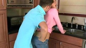 Busty blonde Rikki Six shares her BF with Nikita Von James