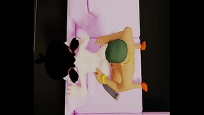 Fucking Abby'_s creamy thick white Pawg ass in the temple room 3d animation