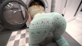 Washing Machine Creampie with Step Sister - Step Bro Fucks Her Hard