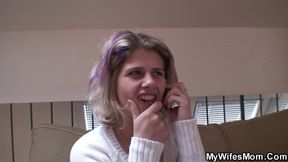 My wife&rsquo;s busty blonde mother is hungry for cock